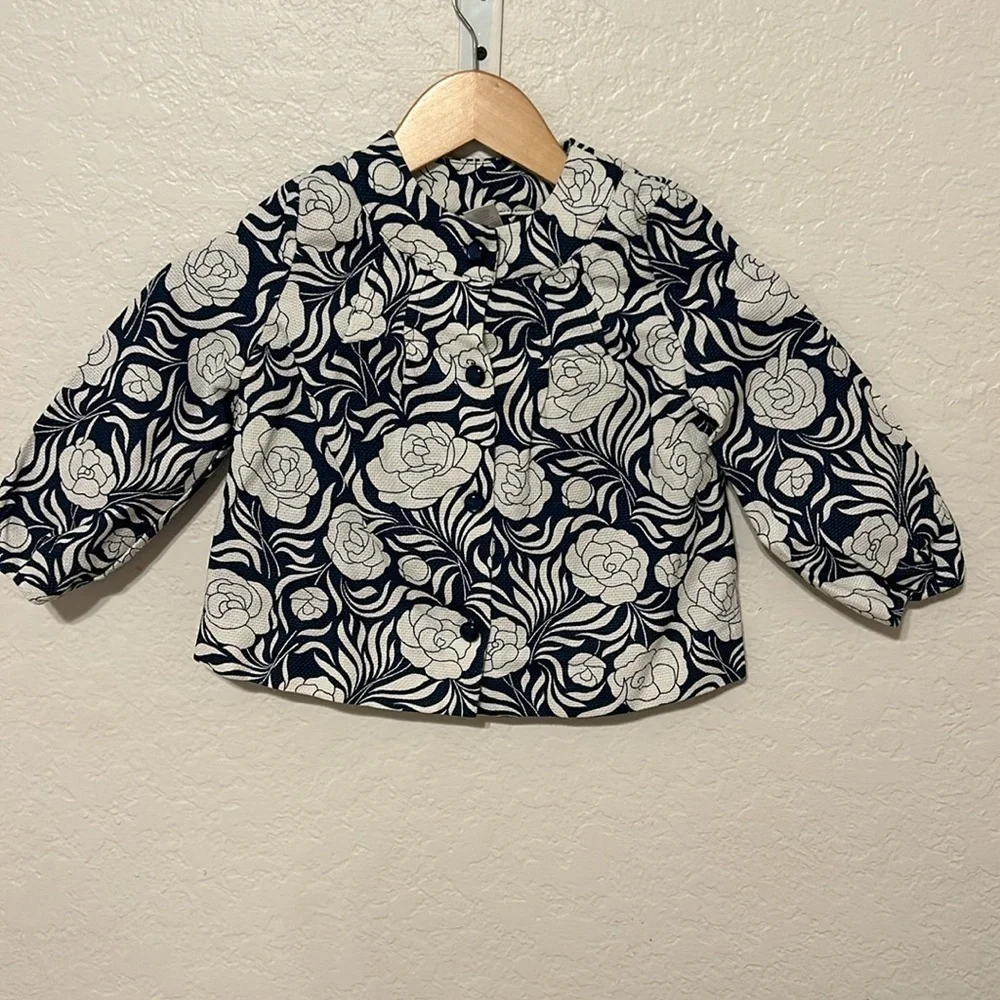 🌺Janie and Jack flower coat 4-5 t EUC 🌺
